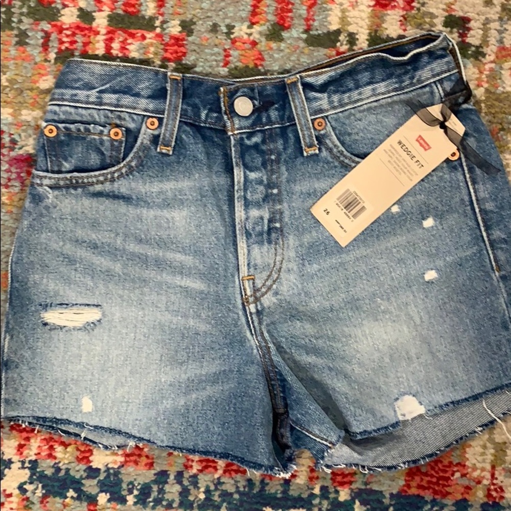 Brand new with tags Levi’s denim shorts size 26.